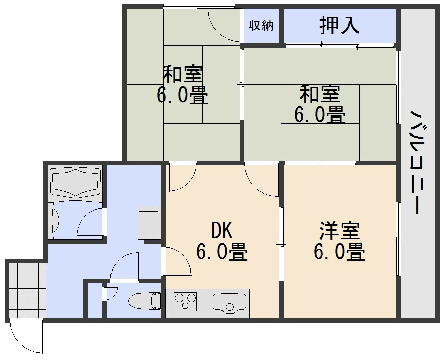 妙マンションの間取り