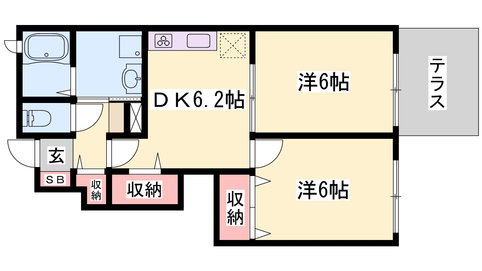 兵庫県宍粟市山崎町加生（アパート）の賃貸物件の間取り