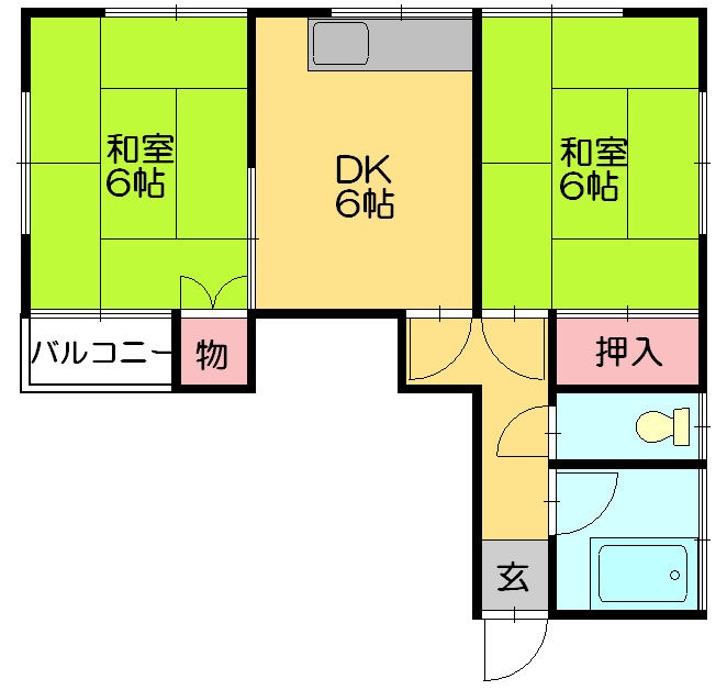 糟屋郡篠栗町大字尾仲のアパートの間取り