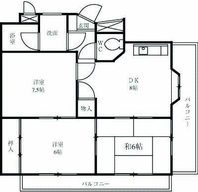 高力ハイツの間取り