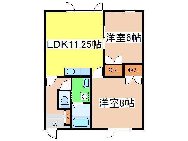 ひまわりハイツIIの間取り