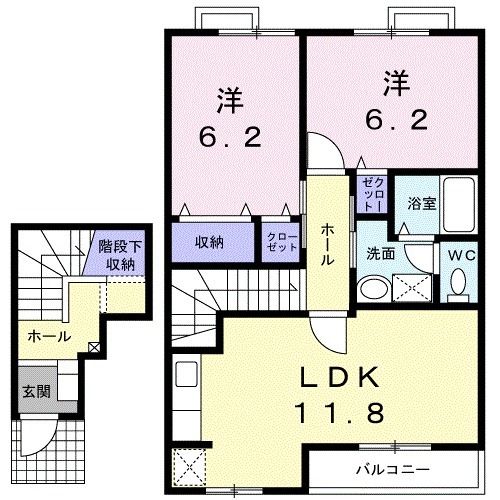 エクセラン・アビテＢの間取り