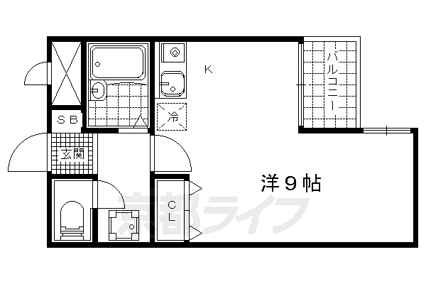 大津市錦織のマンションの間取り