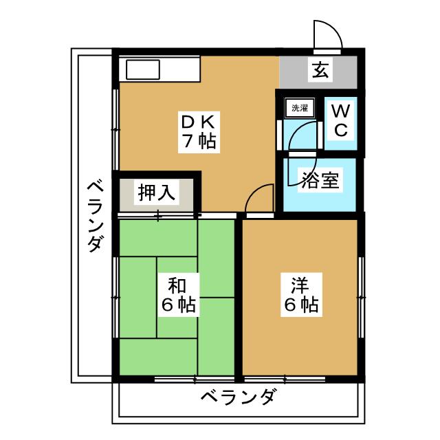 ハイツ雅の間取り