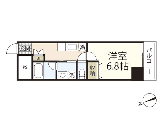 【広島市西区観音本町のマンションの間取り】