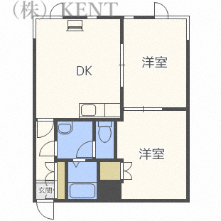 山の手セントラルマンションの間取り