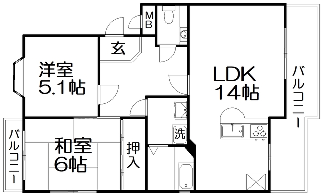 ドミシル並川の間取り