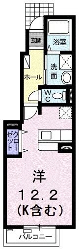 静岡市清水区北脇新田のアパートの間取り