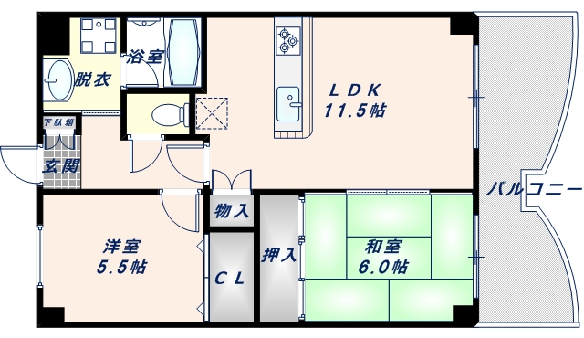 パシフィックリゾン小阪の間取り