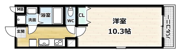 エルベコート宇治駅前の間取り