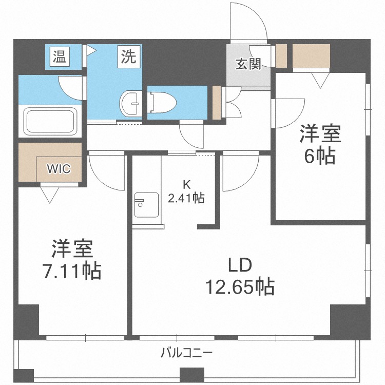 レジディア大通西の間取り