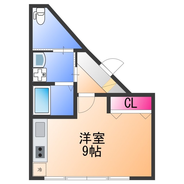 泉佐野市上町のマンションの間取り