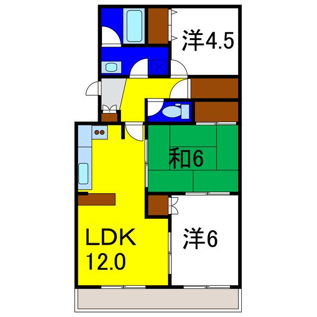 【イルソーレ北島の間取り】