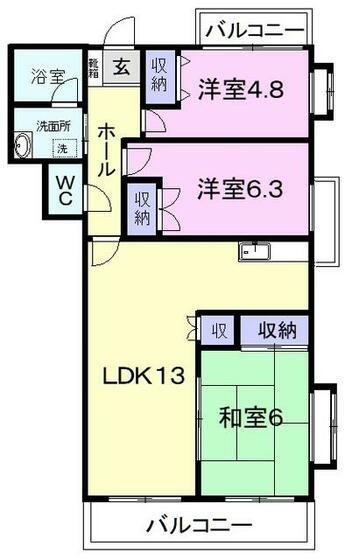 Ｋボヌールの間取り