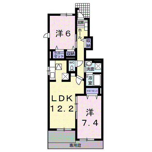 サンパティーク　IIの間取り