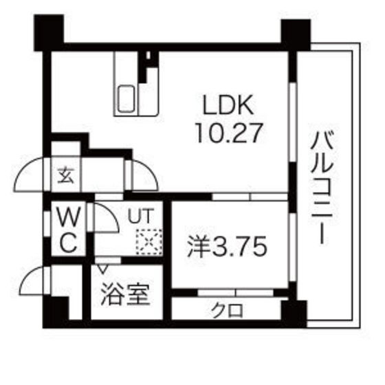 ラシュール・イン大橋南の間取り