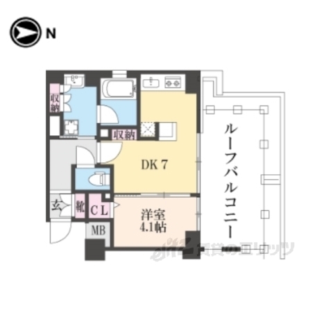 エステムコート京都梅小路公園の間取り