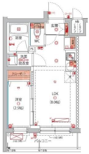 墨田区八広のマンションの間取り