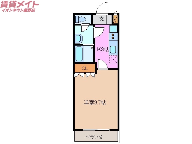 いなべ市大安町宇賀新田のアパートの間取り