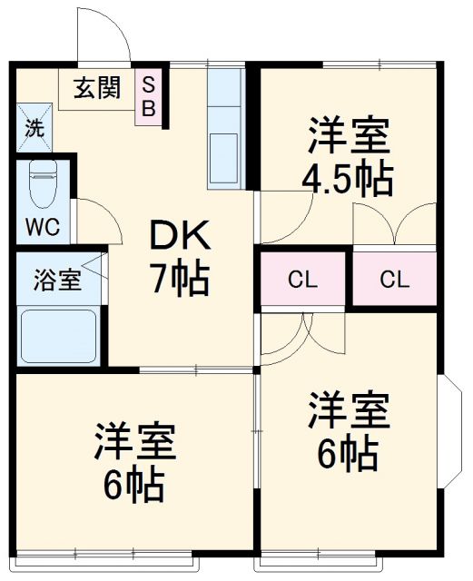 ドゥヌール　ブランの間取り