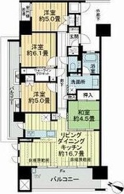 吹田市千里丘北のマンションの間取り