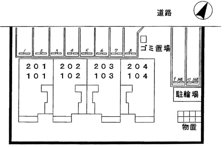 【グレースコートIVの駐車場】