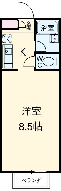 刈谷市井ケ谷町のアパートの間取り