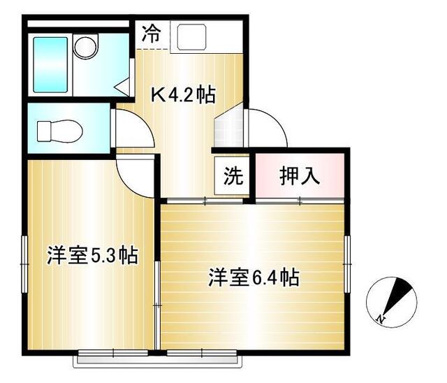 フレグランス緑丘Ｂの間取り