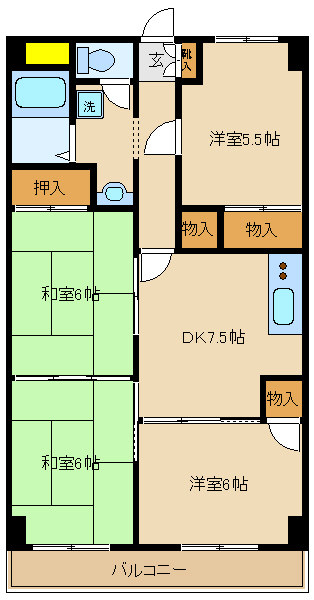 INSURANCE BLDG XVI（インシュランスビル　16）の間取り