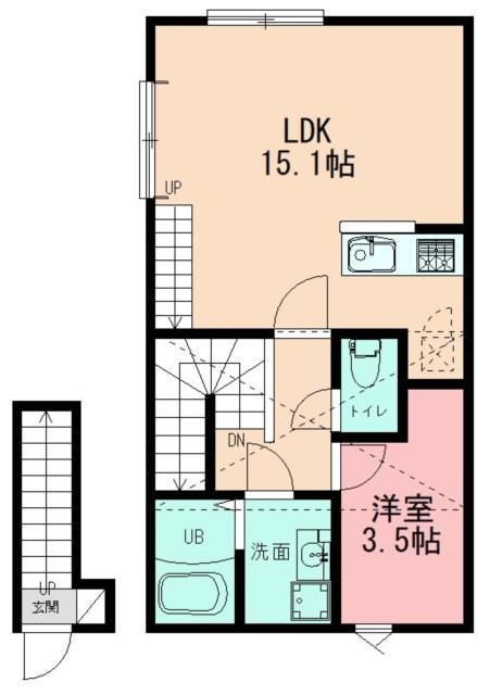 （仮）十日市場新築ＡＰの間取り