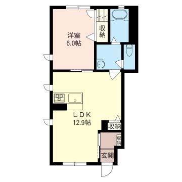 北群馬郡吉岡町大字大久保のアパートの間取り