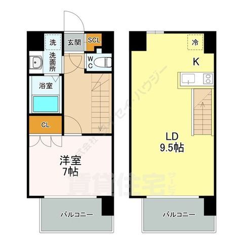 名古屋市中区大井町のマンションの間取り