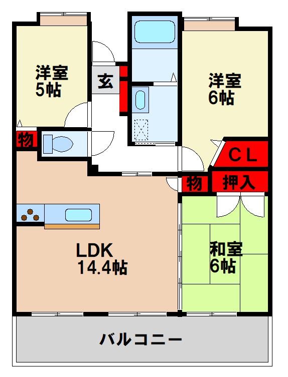 サンリヤン筑紫駅前の間取り