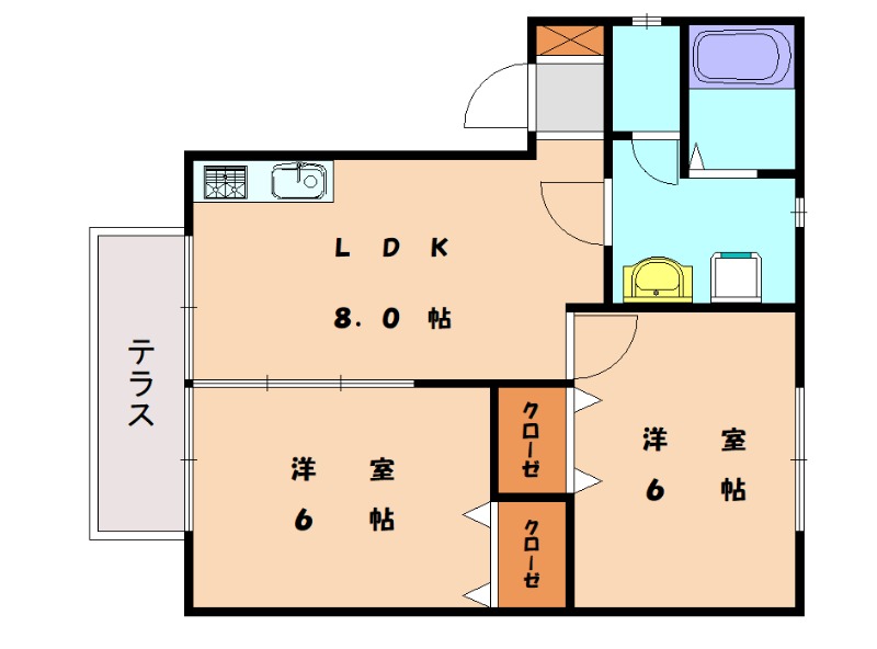 アロサール古賀の間取り