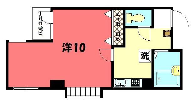 京都市左京区北白川堂ノ前町のマンションの間取り