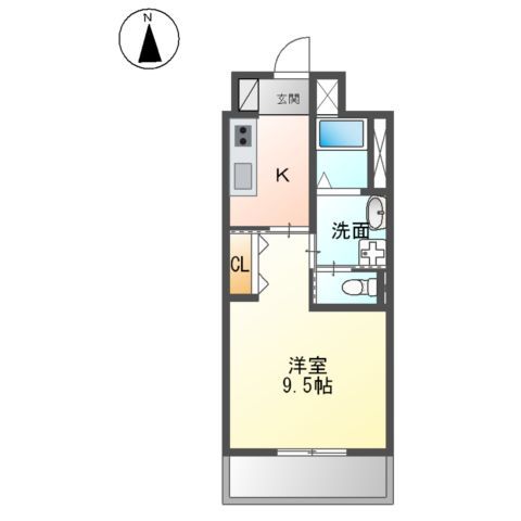 豊橋市中岩田のマンションの間取り