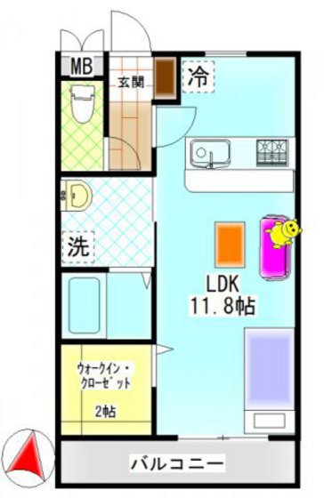 ウィステリアＡの間取り