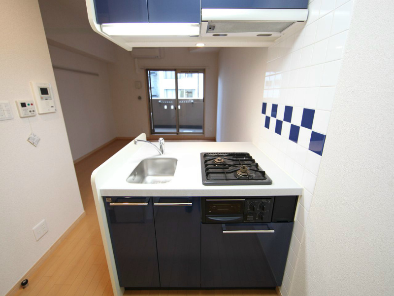 キッチン　システムキッチン（ガス2口・グリル付）カウンターキッチン