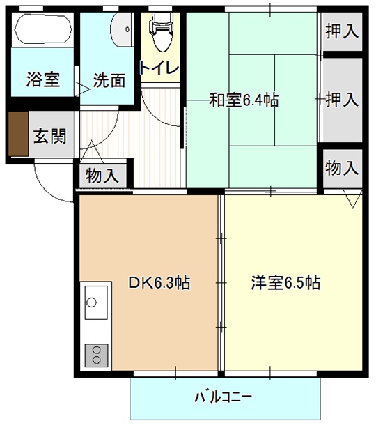 レーヴマルセ　A棟の間取り