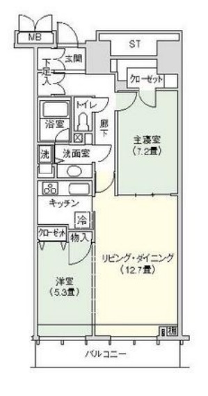 文京区小石川のマンションの間取り