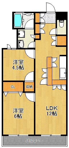 横浜市港北区日吉本町のマンションの間取り