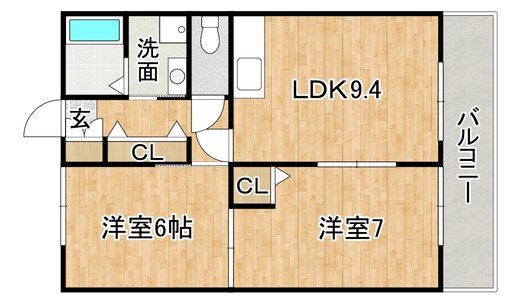 スクールビュー赤間の間取り