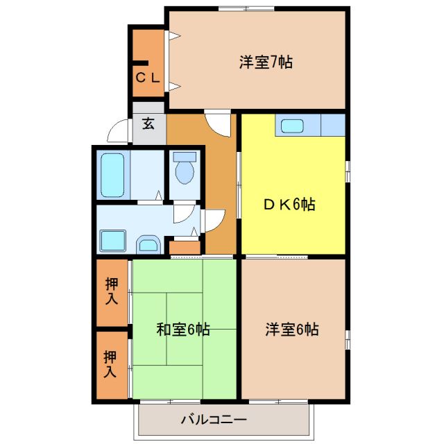 ハイムグランシャリオ内山Ａの間取り