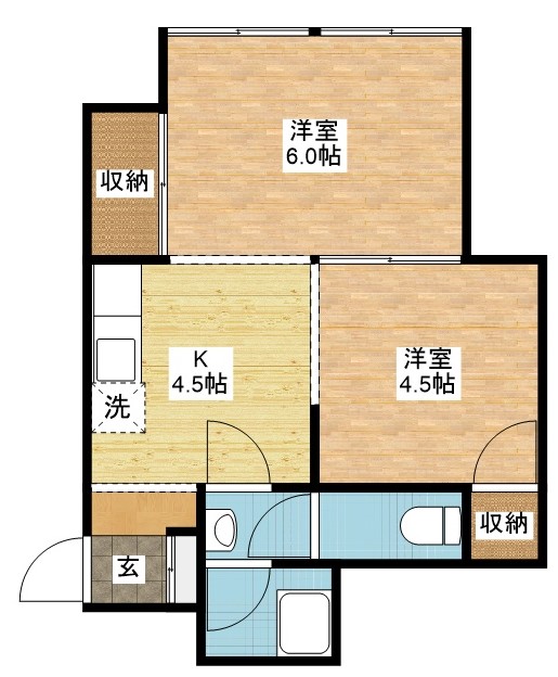 長崎市岡町のマンションの間取り