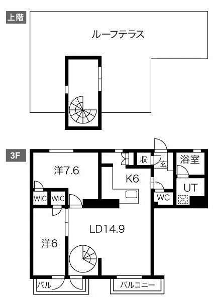 名古屋市瑞穂区彌富町のマンションの間取り