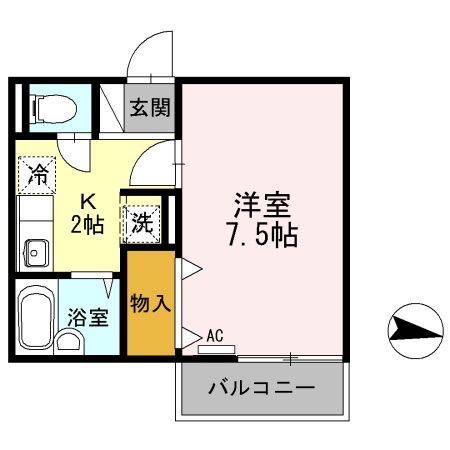 セジュールハゴロモ　Ｂ棟の間取り