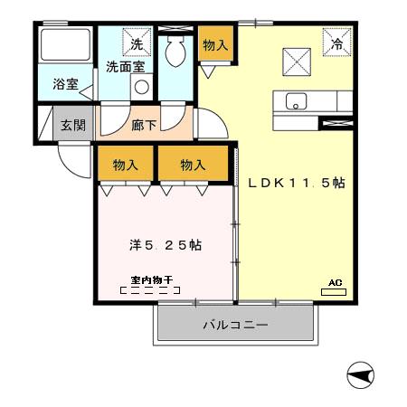 ルピナ竹松本町B_間取り_0