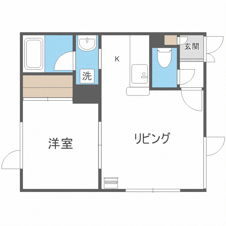 北海道札幌市中央区南五条西１２（アパート）の賃貸物件の間取り
