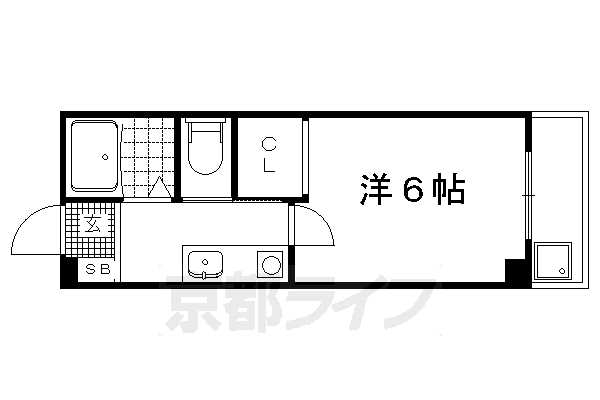 京都市北区紫野南花ノ坊町のマンションの間取り