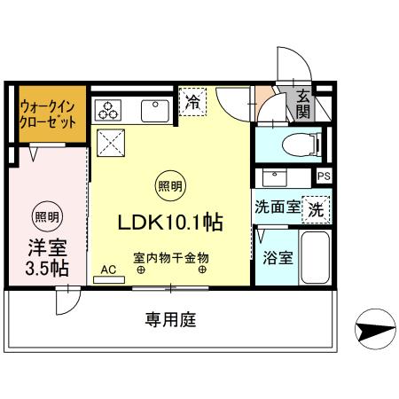 D-room FIRST大善寺駅前の間取り